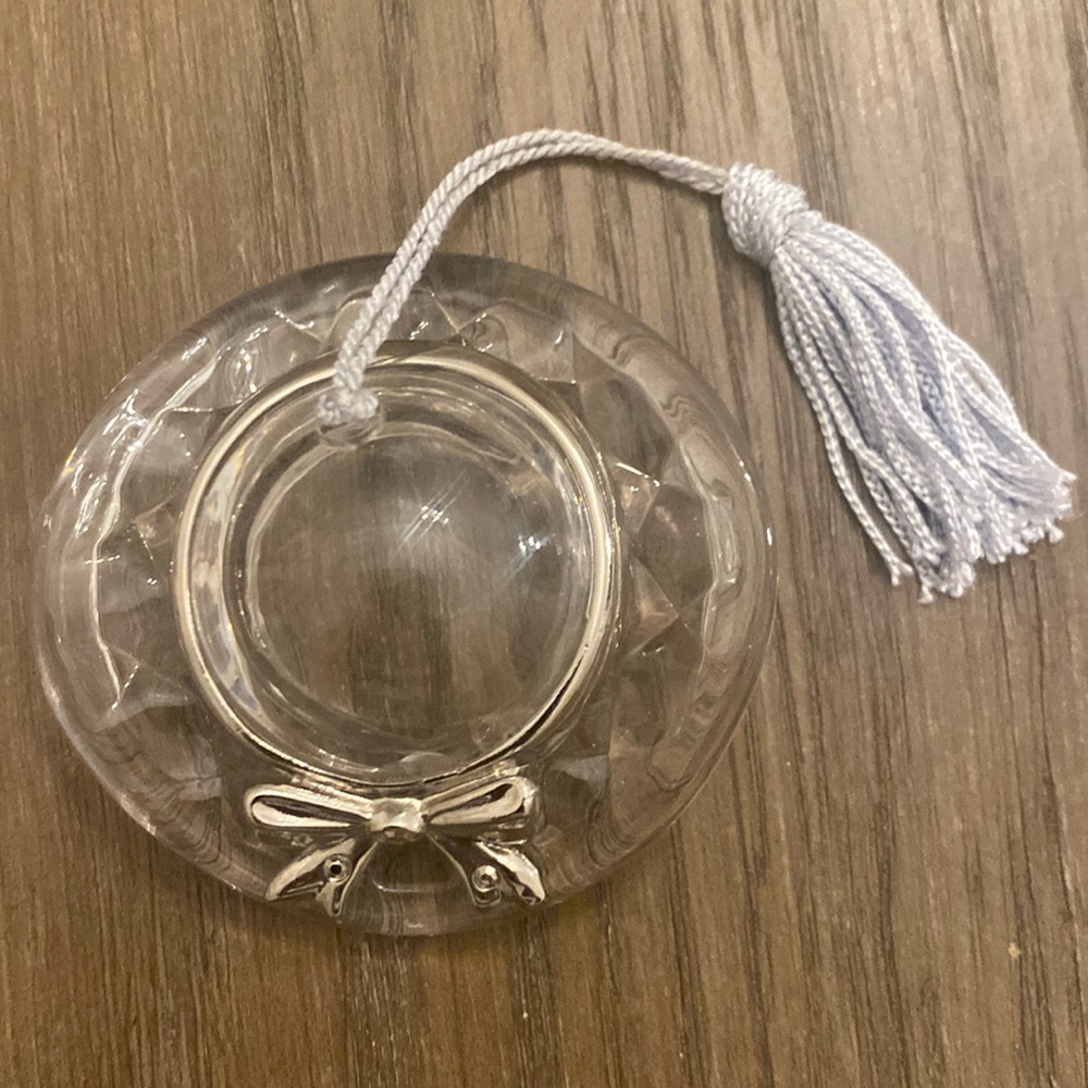 Vintage Lenox crystal hat ornament